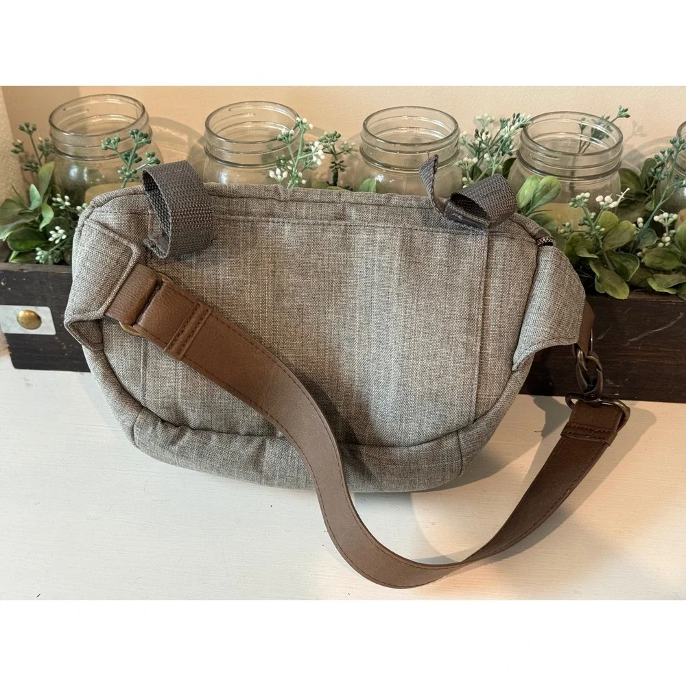 Nuna Stroller Sling Bag caddy Granite Grey Heathered Adjustable Strap